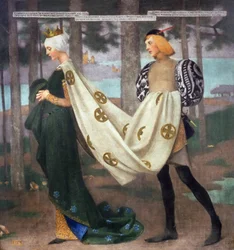 Drottningen och sidan, 1896